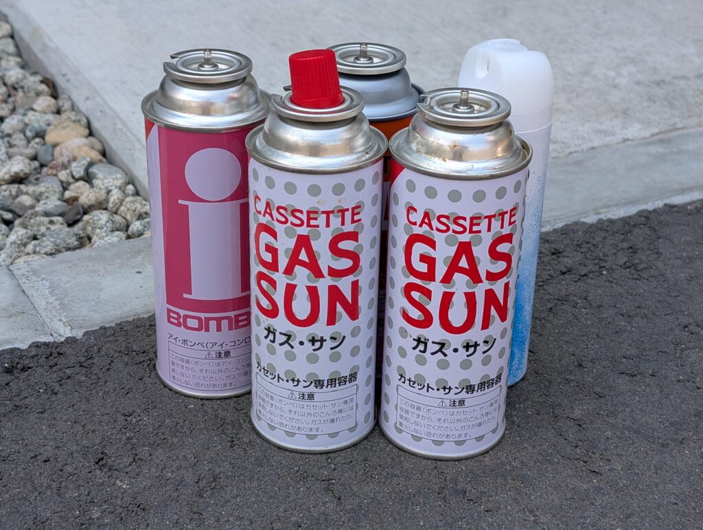カートリッジのガス缶