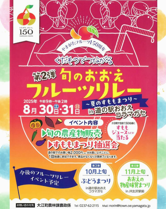 第2弾!!旬のおおえ フルーツリレー